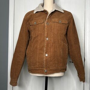 Women’s Brown Sherpa-Lined Jacket size M